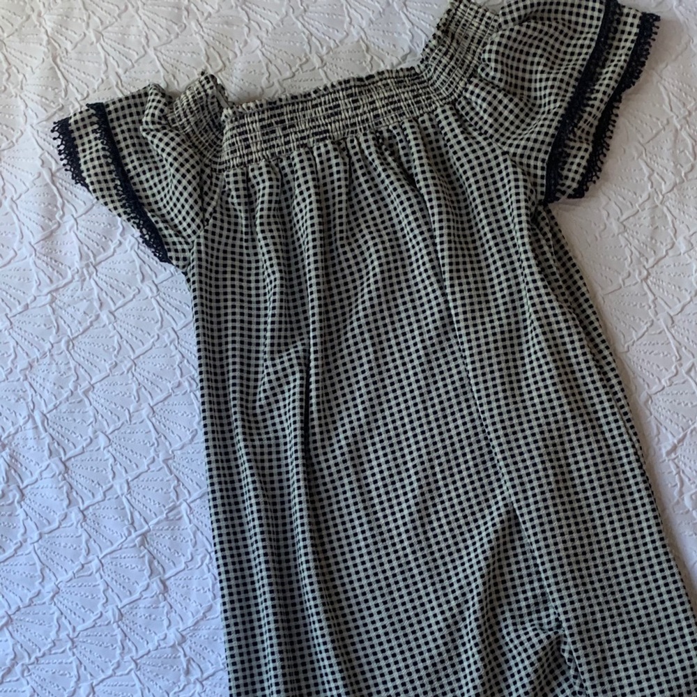 Black and white checkered dress